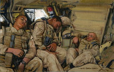 Marines Trying to Sleep in the Heat at FOB 